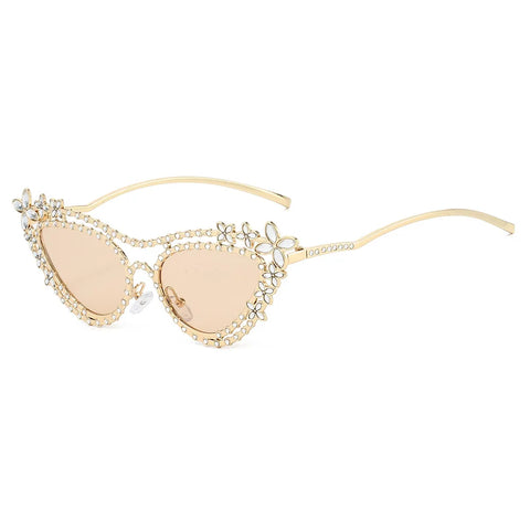 Daring Rhinestone Cat Eye Sunglasses