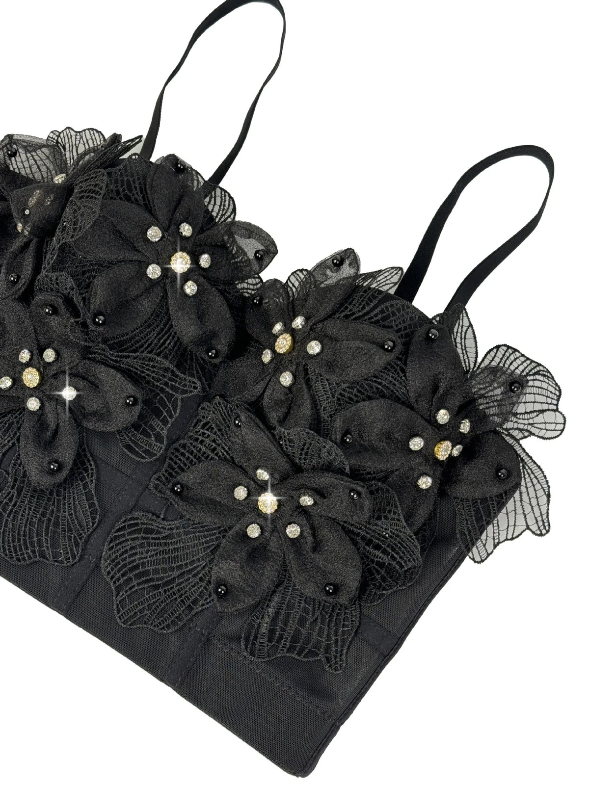Radiant Beaded Flower Bustier