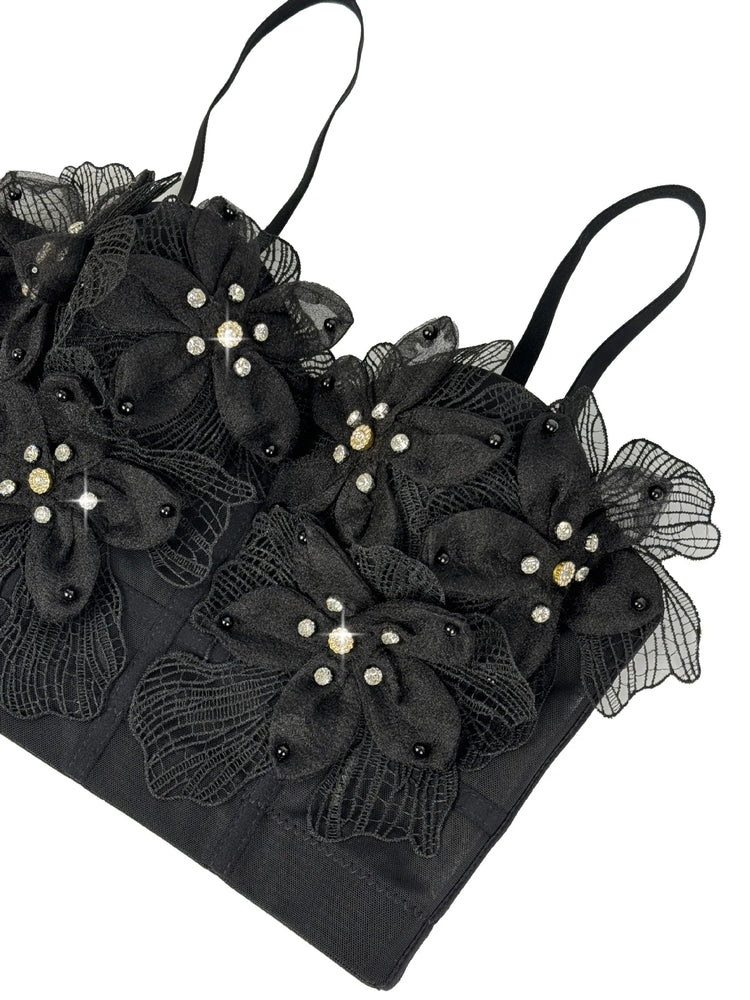 Radiant Beaded Flower Bustier