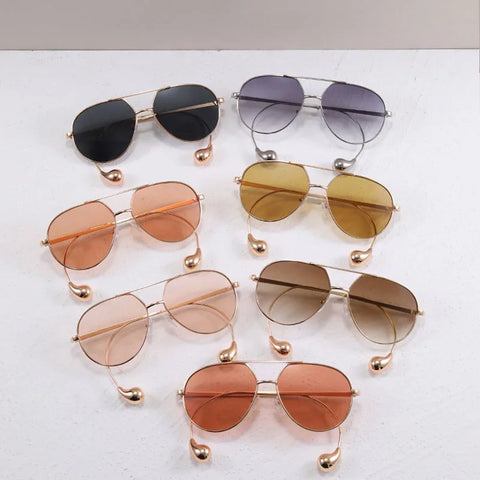Audacious Gold Oversized Sunglasses