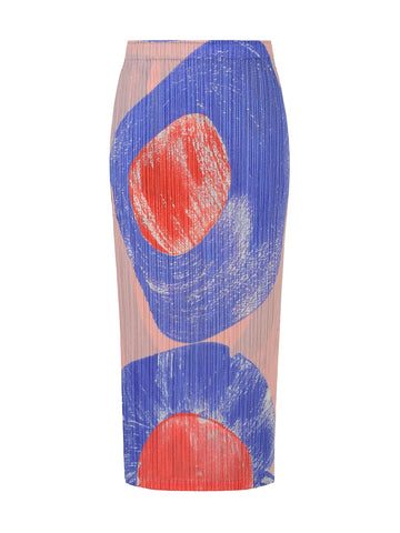 Vibrant Pleated Printed Maxi Skirt