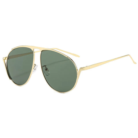 Audacious Gold Metal Pilot Sunglasses
