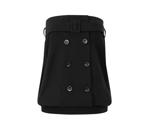 Elegant Double Breasted Belted Vest