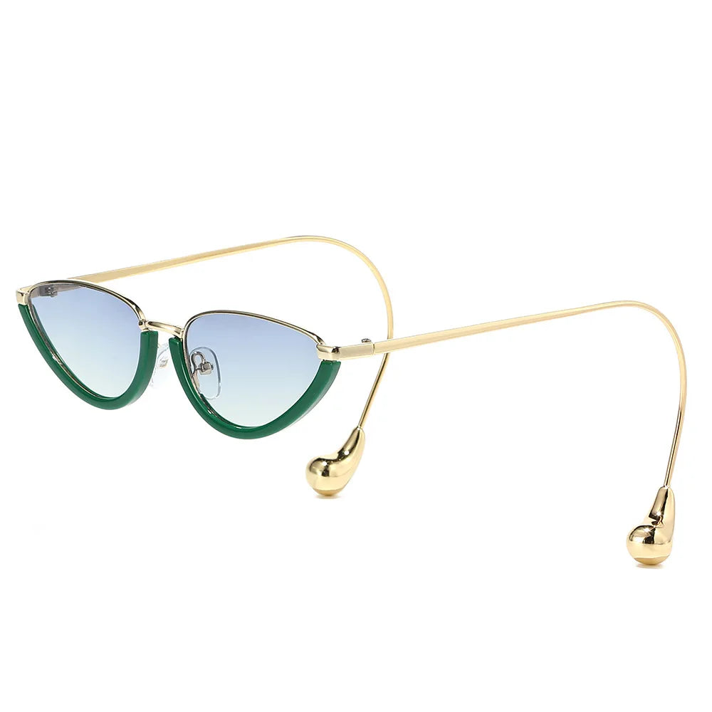 Daring Gold Cat Eye Sunglasses