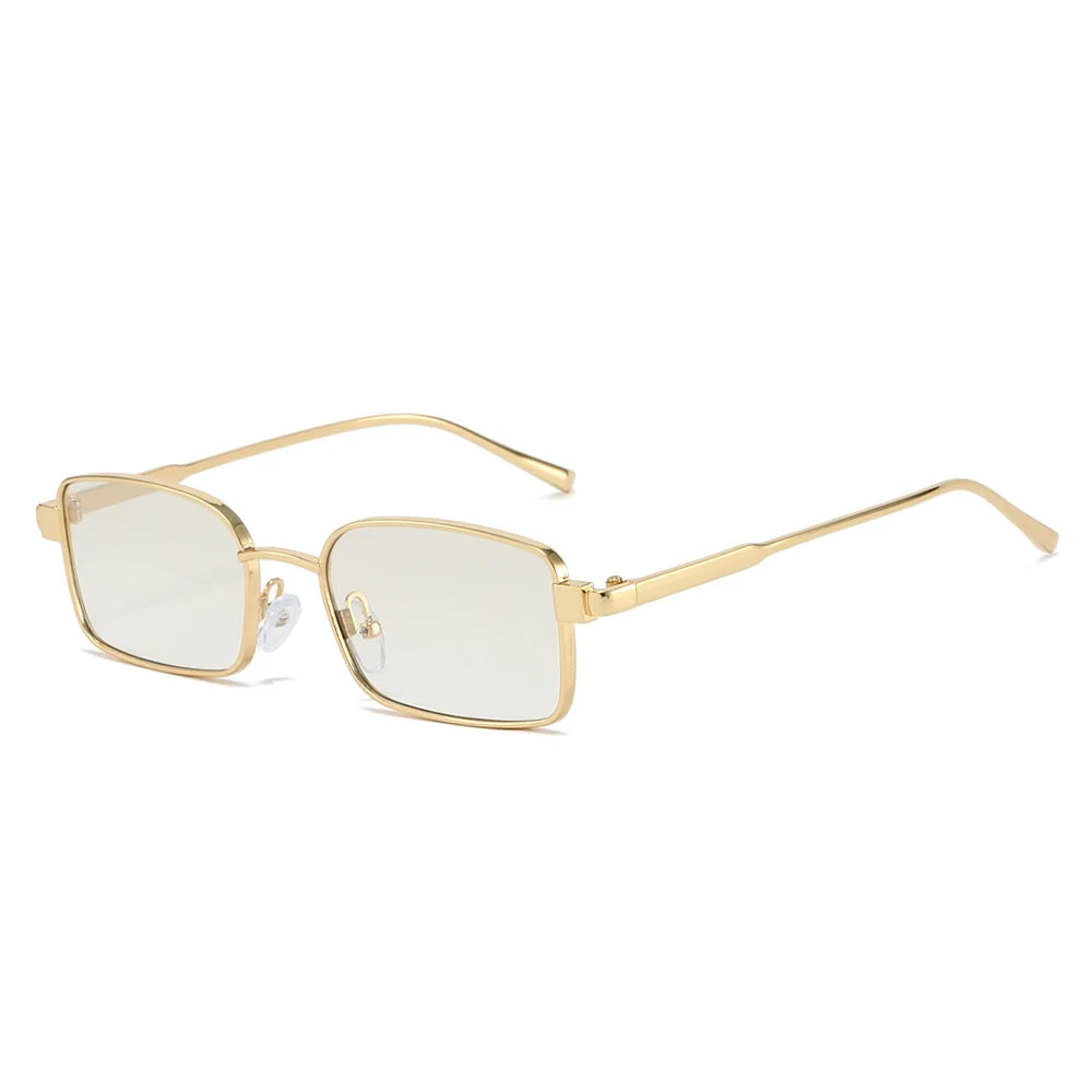 Daring Gold Rectangle Sunglasses