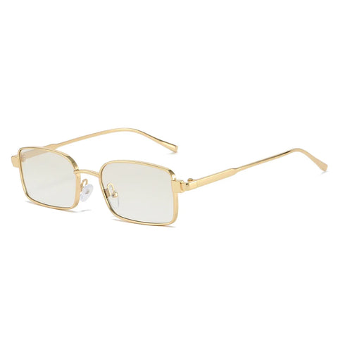 Daring Gold Rectangle Sunglasses