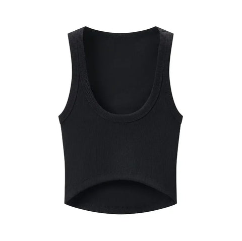 Confident Ribbed Crop Tank Top