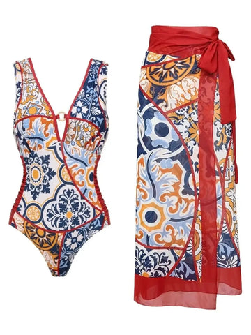 Wanderlust Printed One-Piece Swimsuit