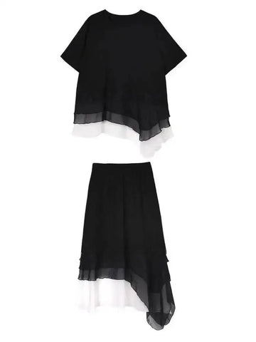 Unique Layered Flowing Two-Piece Set
