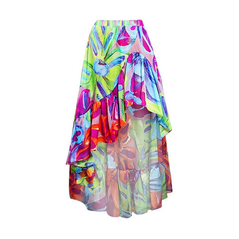 Vibrant Printed Ruffle Bikini Set