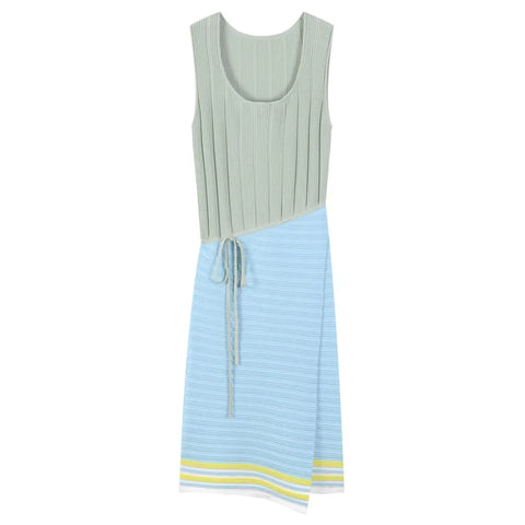 Sovereign Stripe Spliced Mini Dress