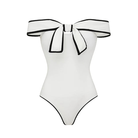 Elegant Bow Design Swimsuit