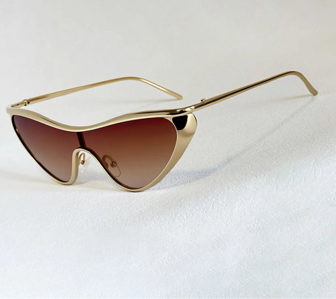 Radiant Gold Cat Eye Sunglasses