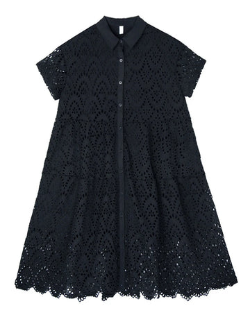 Sovereign Lace Midi Shirt Dress
