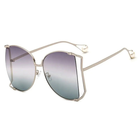 Confident Gold Oversized Sunglasses