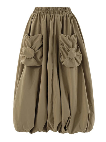 Grounded Loose Pocket Puff Skirt
