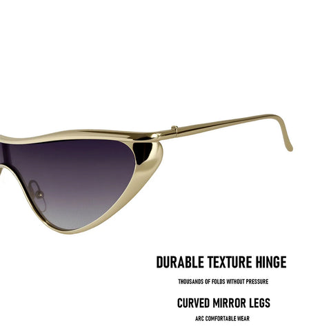 Radiant Gold Cat Eye Sunglasses
