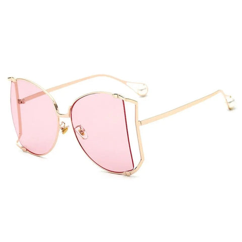 Confident Gold Oversized Sunglasses