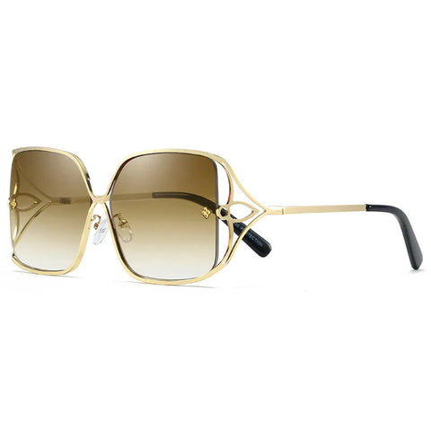 Radiant Gold Metal Sunglasses
