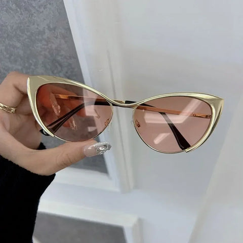 Radiant Gold Cat Eye Sunglasses