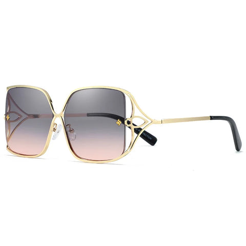 Radiant Gold Metal Sunglasses