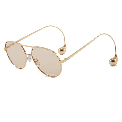 Audacious Gold Oversized Sunglasses