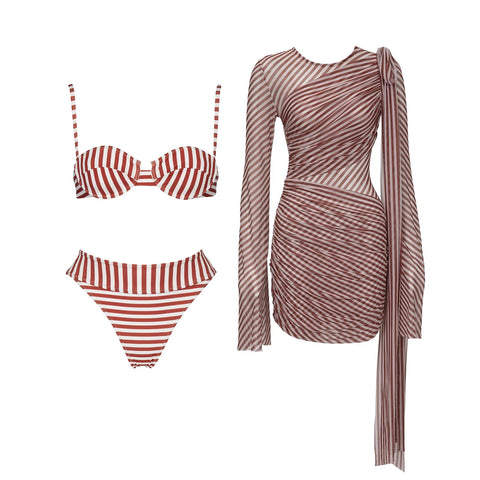 Radiant Striped Push Up Bikini