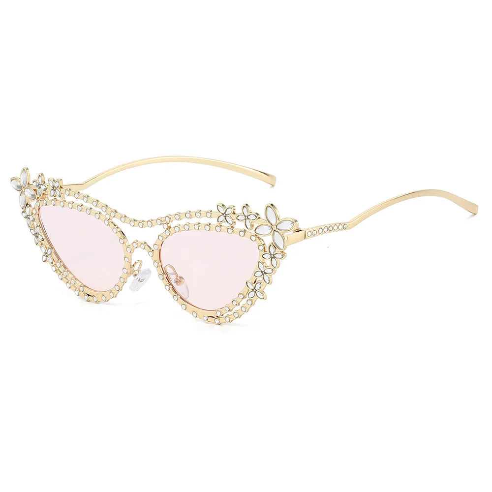 Daring Rhinestone Cat Eye Sunglasses