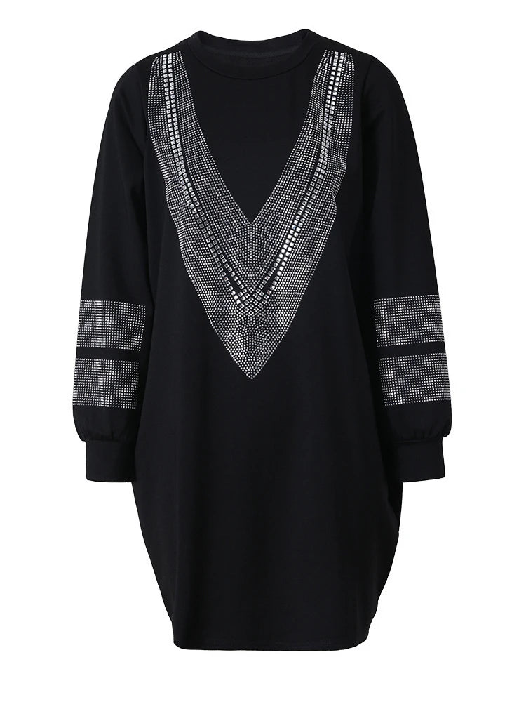 Radiant Rhinestone Oversized Dress