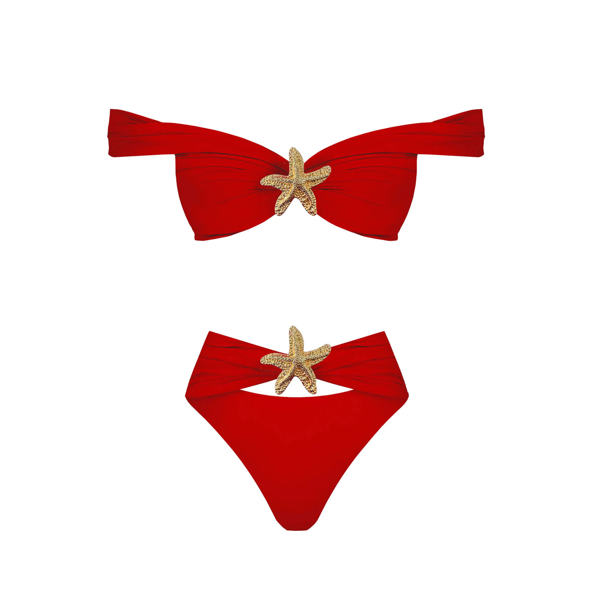 Radiant Gold Starfish Bikini Set
