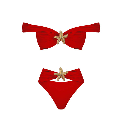 Radiant Gold Starfish Bikini Set