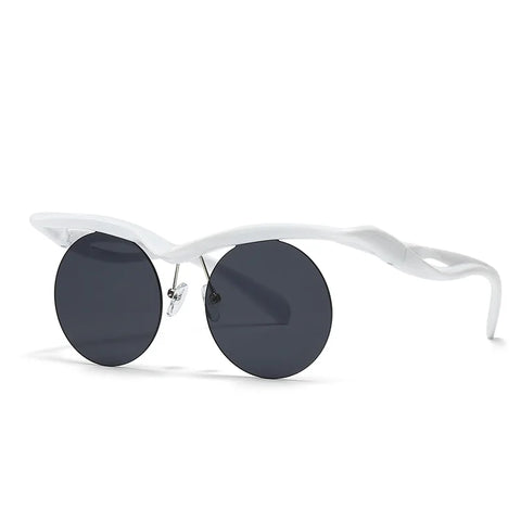 Audacious Rimless Round Sunglasses
