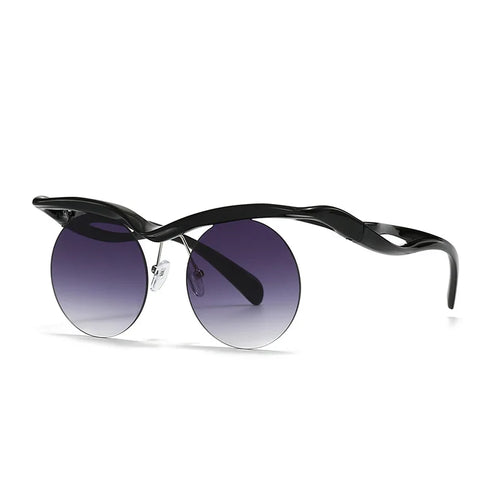 Audacious Rimless Round Sunglasses