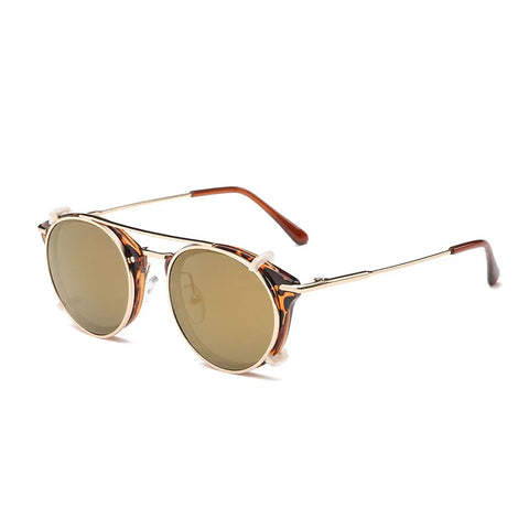 Daring Round Flip Sunglasses