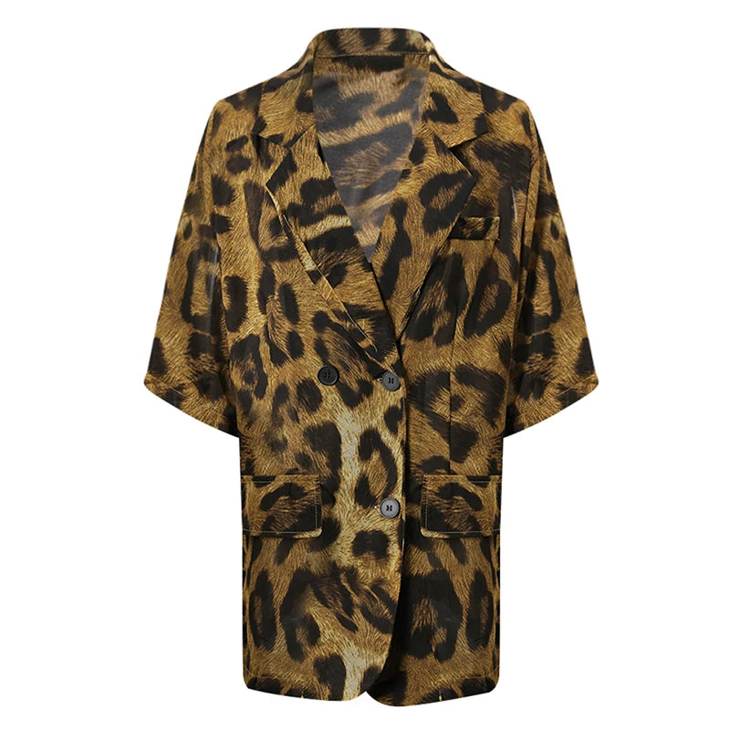 Fierce Leopard Print Blazer