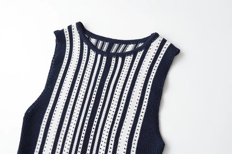 Spirited Striped Knit Mini Dress