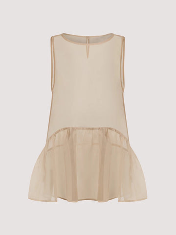 Elegant Sheer Ruffle Tank Top