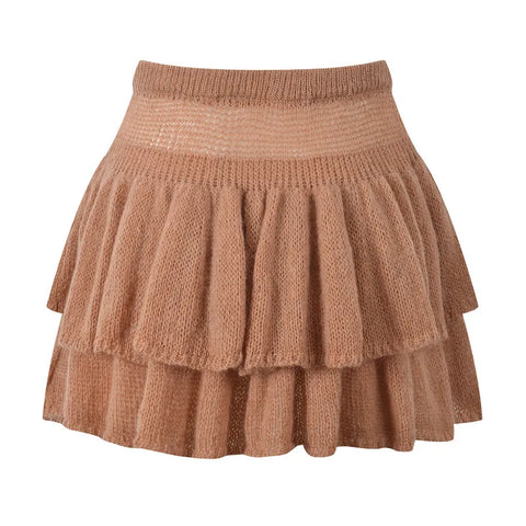 Radiant Knit Ruffle Two-Piece Set