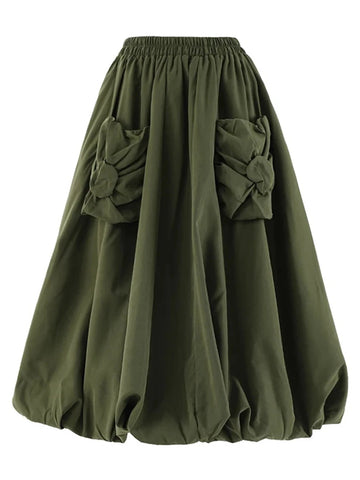 Grounded Loose Pocket Puff Skirt