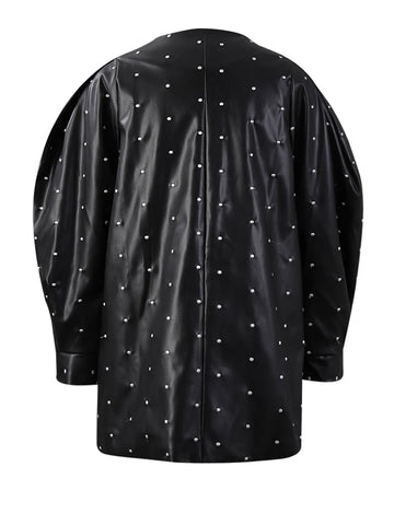 Audacious Dot PU Leather Jacket