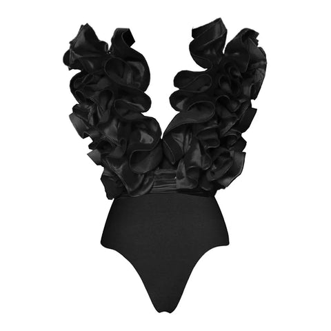 Fierce Ruffled Low-Waist Bikini Set