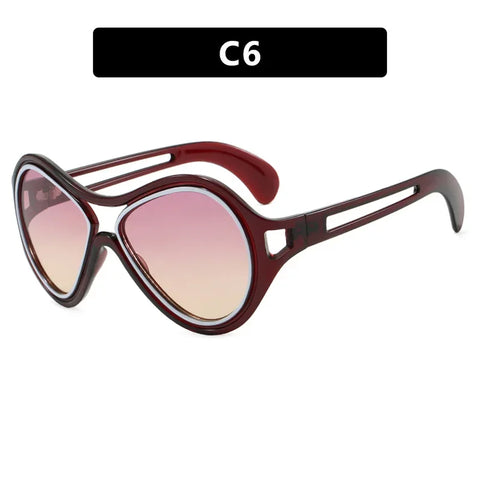 Free Spirit Plastic Oversized Sunglasses