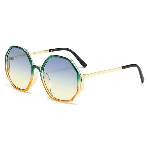 Vibrant Hexagon Gradient Sunglasses