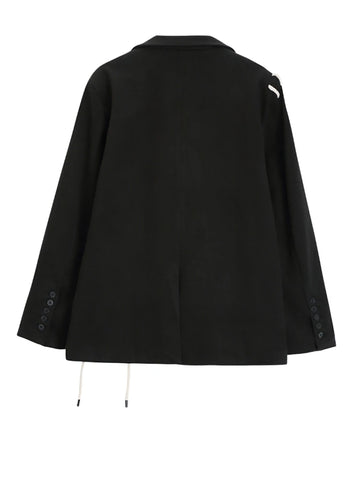 Audacious Drawstring Loose Fit Blazer