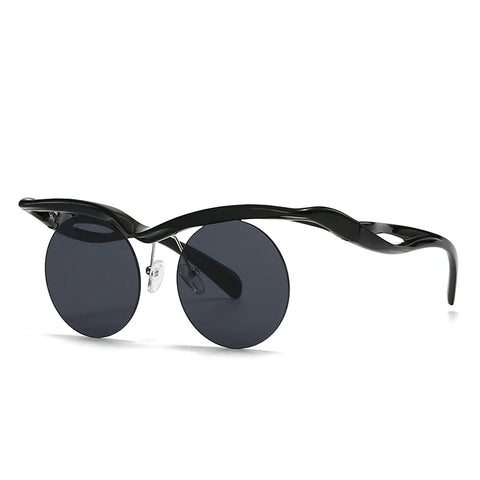 Audacious Rimless Round Sunglasses