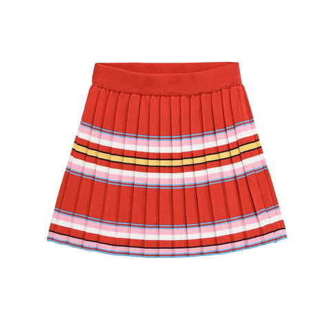 Vibrant Striped Pleated Two-Piece Set