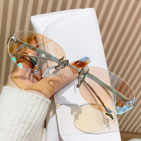 Daring Metal Cat Eye Sunglasses