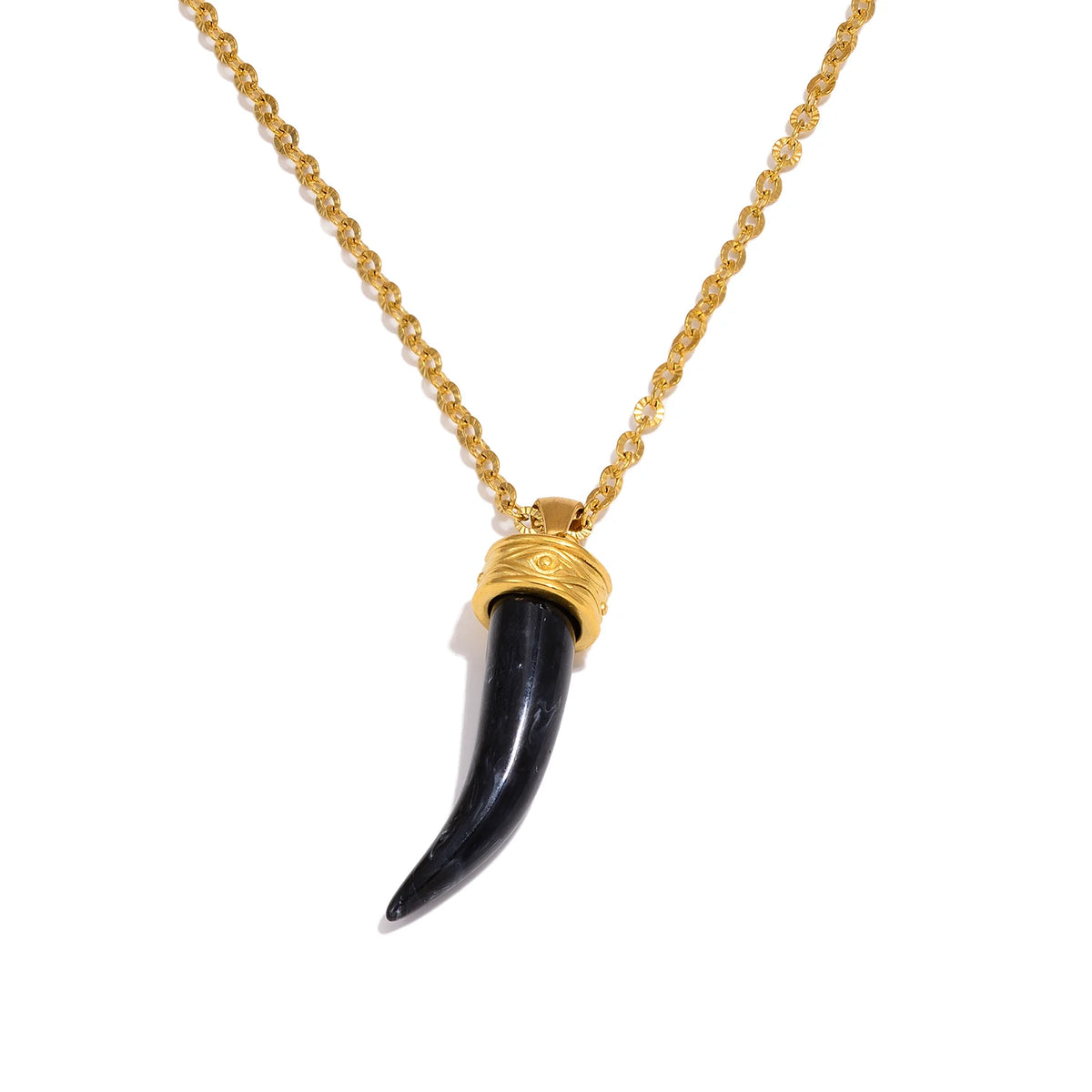 Fearless Gold Resin Pendant Necklace