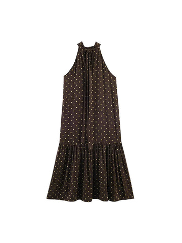Worthy Polka Dot Halter Midi Dress