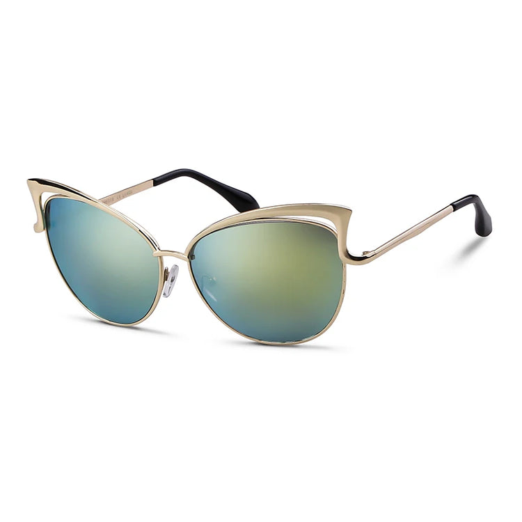 Radiant Gold Cat Eye Sunglasses